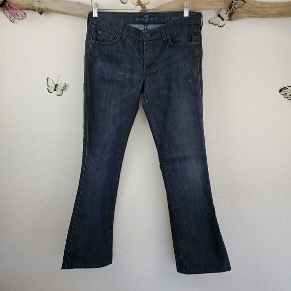 7 for all mankind "A" pocket blue jeans - Picture 6 of 8